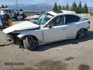 2021 Infiniti Q50 Signature Edition with VIN JN1EV7CP2MM705666, listed as a Copart auction lot 49743425 with Not provided miles and Salvage title. Bid and sale history available at DreamBid. Image 1.