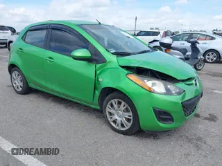 2012 Mazda 2 Sport with VIN JM1DE1KY5C0144238, listed as a IAAI auction lot 42073776 with 55,181 mi miles. Bid and sale history available at carsss.com. Image 1.