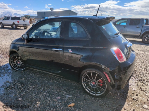 2013 FIAT 500 Abarth with VIN 3C3CFFFH9DT747783, listed as a Copart auction lot 49450205 with 77,773 mi miles and Salvage Title. Bid and sale history available at carsss.com. Image 2.