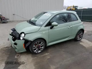 2014 FIAT 500 Sport with VIN 3C3CFFBR8ET207938, listed as a Copart auction lot 52974425 with 52,587 mi miles and Salvage Title. Bid and sale history available at carsss.com. Image 1.