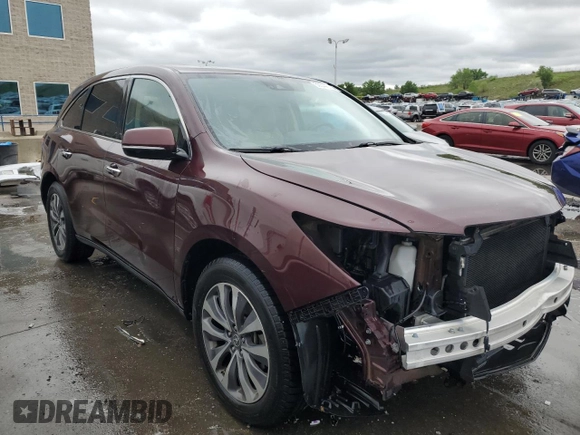 2016 Acura MDX Technology z VIN 5FRYD4H40GB007126, wystawiony jako Copart lot #59344235 z przebiegiem 94 086 mil mil oraz Szkoda całkowita • Salvage title. Historia ofert i sprzedaży dostępna na DreamBid. Obrazek 4.