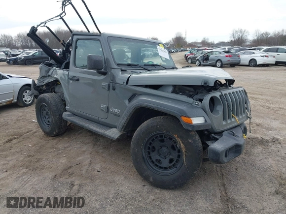 2018 Jeep Wrangler Sport S with VIN 1C4GJXAGXJW197483, listed as a IAAI auction lot 41825305 with 64,173 mi miles and . Bid and sale history available at DreamBid. Image 1.
