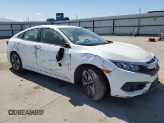 2018 Honda Civic EX-L z VIN JHMFC1F77JX016165, wystawiony jako Copart lot #56885445 z przebiegiem Nie podano mil oraz Szkoda całkowita • Salvage title. Historia ofert i sprzedaży dostępna na DreamBid. Obrazek 4.
