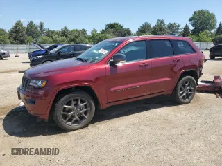 2021 Jeep Grand Cherokee Limited z VIN 1C4RJFBGXMC649228, wystawiony jako Copart lot #61923295 z przebiegiem 61 909 mil mil oraz Szkoda całkowita • Salvage title. Historia ofert i sprzedaży dostępna na DreamBid. Obrazek 1.