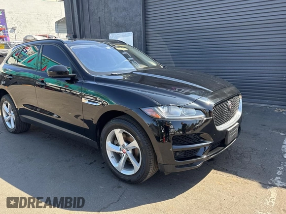 2018 Jaguar F-Pace 30t Premium with VIN SADCJ2GX0JA296016, listed as a Copart auction lot 46682375 with 105,337 mi miles and Clean title. Bid and sale history available at DreamBid. Image 1.