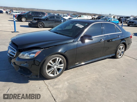 2014 Mercedes-Benz E 400 Sport with VIN WDDHF9FB2EA832266, listed as a Copart auction lot 43920075 with 56,524 mi miles and Salvage Title. Bid and sale history available at DreamBid. Image 1.