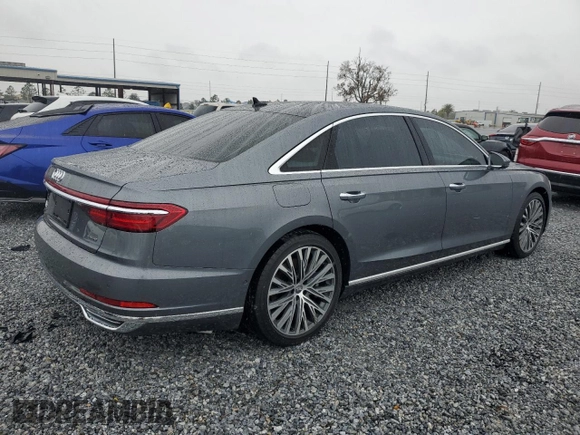 2019 Audi A8 L with VIN WAU8DAF88KN019828, listed as a Copart auction lot 88327945 with 27,307 mi miles and Non Repairable. Bid and sale history available at carsss.com. Image 3.