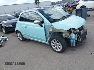2017 FIAT 500 Lounge z VIN 3C3CFFCR1HT506092, wystawiony jako IAAI lot #41948312 z przebiegiem 12 475 mil mil oraz . Historia ofert i sprzedaży dostępna na DreamBid. Obrazek 1.