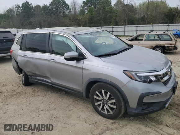 2020 Honda Pilot EX-L with VIN 5FNYF5H59LB020770, listed as a Copart auction lot 51769405 with 38,063 mi miles and Salvage Title. Bid and sale history available at carsss.com. Image 4.