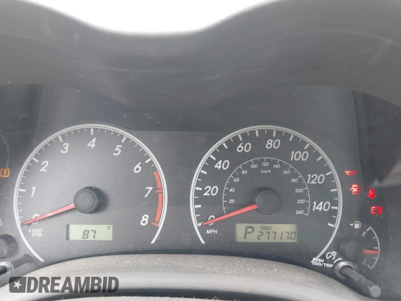 2010 Toyota Corolla with VIN 1NXBU4EE4AZ371371, listed as a IAAI auction lot 42835650 with 277,170 mi miles and . Bid and sale history available at DreamBid. Image 7.