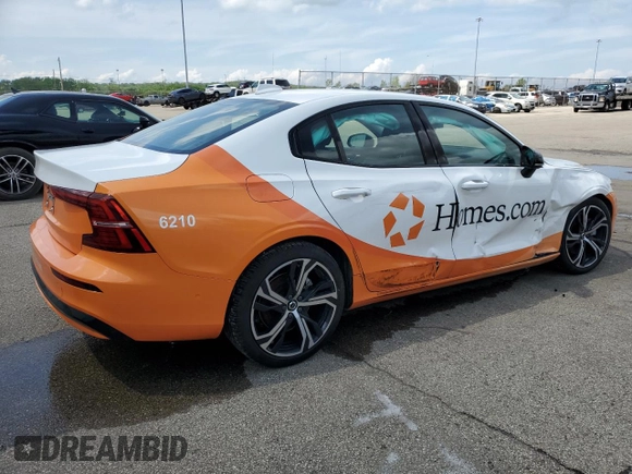 2024 Volvo S60 Plus Dark Theme with VIN 7JRL12TL6RG296210, listed as a Copart auction lot 55575205 with Not provided miles and Salvage title. Bid and sale history available at DreamBid. Image 3.