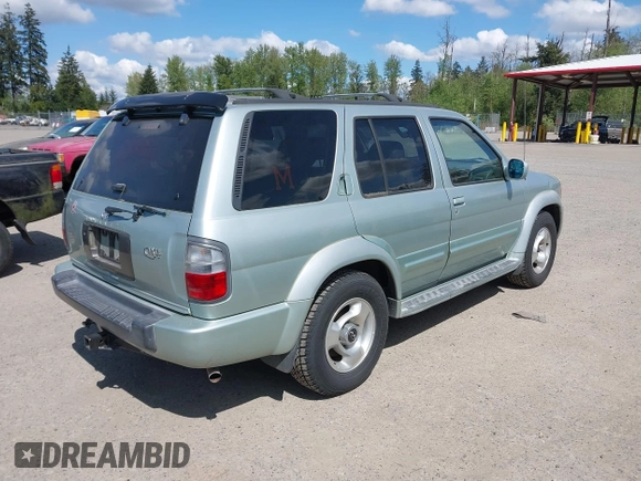 2000 Infiniti QX4 with VIN JNRAR07Y0YW078146, listed as a IAAI auction lot 42090142 with 178,360 mi miles and . Bid and sale history available at DreamBid. Image 4.