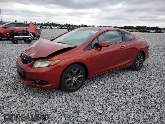 2012 Honda Civic Cpe Si with VIN 2HGFG4A54CH702346, listed as a Copart auction lot 52257745 with 142,564 mi miles and Salvage Title. Bid and sale history available at carsss.com. Image 1.