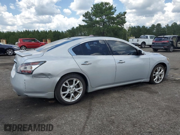 2014 Nissan Maxima S with VIN 1N4AA5AP2EC484162, listed as a Copart auction lot 60760335 with 69,375 mi miles and Salvage title. Bid and sale history available at DreamBid. Image 3.
