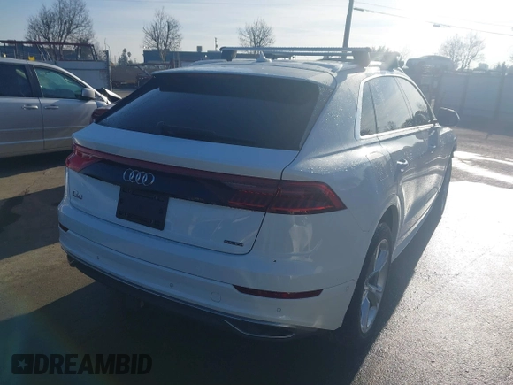 2022 Audi Q8 Premium Plus with VIN WA1BVBF13ND011283, listed as a IAAI auction lot 41364694 with 63,079 mi miles. Bid and sale history available at carsss.com. Image 4.