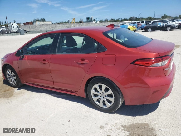 2021 Toyota Corolla LE with VIN 5YFEPMAE4MP191453, listed as a Copart auction lot 50166935 with 50,487 mi miles and Salvage Title. Bid and sale history available at carsss.com. Image 2.