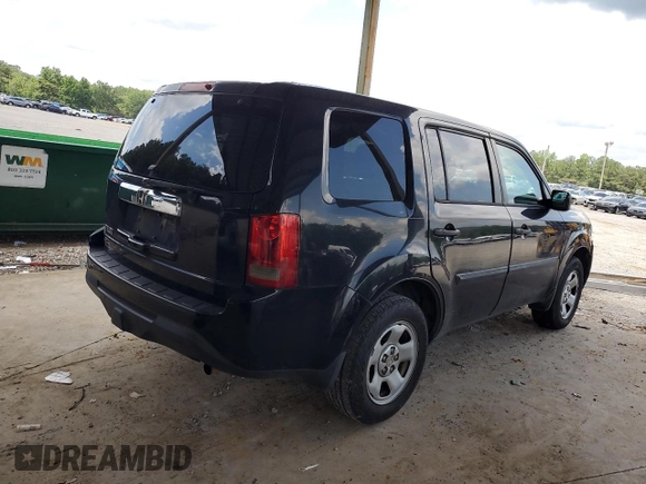 2013 Honda Pilot LX with VIN 5FNYF3H2XDB036830, listed as a Copart auction lot 61823195 with 243,817 mi miles and Clean title. Bid and sale history available at DreamBid. Image 3.