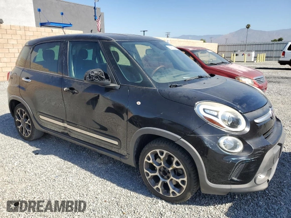 2014 FIAT 500L Trekking with VIN ZFBCFADH4EZ008674, listed as a Copart auction lot 60470524 with 150,428 mi miles and Salvage Title. Bid and sale history available at carsss.com. Image 4.