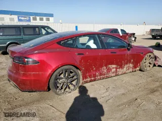 2023 Tesla Model S with VIN 5YJSA1E53PF512587, listed as a Copart auction lot 48983475 with 41,232 mi miles and Salvage Title. Bid and sale history available at carsss.com. Image 3.