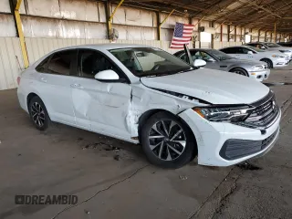 2024 Volkswagen Jetta S with VIN 3VW5M7BU7RM103801, listed as a Copart auction lot 59160625 with 52,465 mi miles and Salvage title. Bid and sale history available at DreamBid. Image 4.