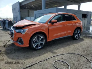 2021 Audi Q3 with VIN WA1DEDF37M1097879, listed as a Copart auction lot 50225975 with 40,019 mi miles and Non repairable. Bid and sale history available at DreamBid. Image 1.