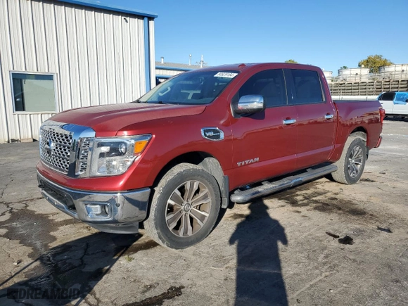 2017 Nissan Titan SV with VIN 1N6AA1E58HN562350, listed as a Copart auction lot 80929184 with 141,631 mi miles and Salvage Title. Bid and sale history available at carsss.com. Image 1.