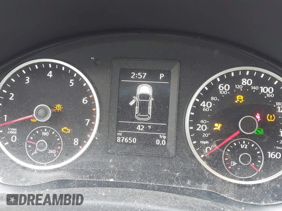 2017 Volkswagen Tiguan S with VIN WVGBV7AX3HK020883, listed as a IAAI auction lot 41782168 with 87,650 mi miles and . Bid and sale history available at DreamBid. Image 7.