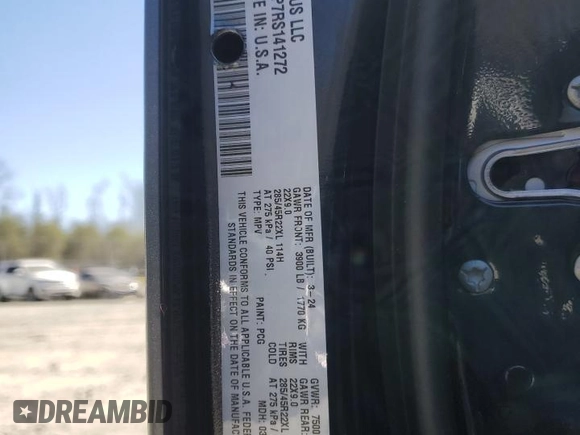 2024 Jeep Wagoneer Series III with VIN 1C4SJVDP7RS141272, listed as a Copart auction lot 48513145 with 195 mi miles and Salvage Title. Bid and sale history available at DreamBid. Image 13.