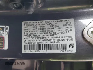2019 Honda CR-V LX z VIN 2HKRW6H35KH212325, wystawiony jako IAAI lot #41794454 z przebiegiem 51 851 mil mil oraz . Historia ofert i sprzedaży dostępna na DreamBid. Obrazek 9.