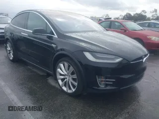 2016 Tesla Model X 70D with VIN 5YJXCBE26GF008725, listed as a IAAI auction lot 41804294 with 85,492 mi miles. Bid and sale history available at carsss.com. Image 1.