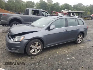 2015 Volkswagen Golf SportWagen TDI SE with VIN 3VWFA7AU1FM504495, listed as a Copart auction lot 69629614 with 126,254 mi miles and Salvage Title. Bid and sale history available at carsss.com. Image 1.