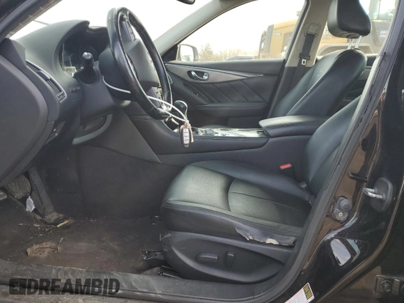 2014 Infiniti Q50 with VIN JN1BV7AR2EM680986, listed as a Copart auction lot 47802735 with 165,946 mi miles and Salvage Title. Bid and sale history available at DreamBid. Image 7.