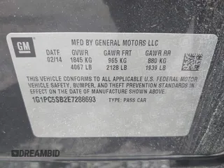 2014 Chevrolet Cruze 1LT with VIN 1G1PC5SB2E7288693, listed as a IAAI auction lot 42728884 with 149,050 mi miles and . Bid and sale history available at DreamBid. Image 9.