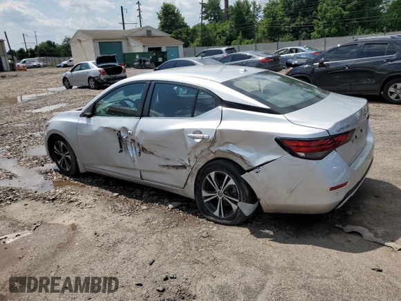 2021 Nissan Sentra SV with VIN 3N1AB8CV6MY208984, listed as a Copart auction lot 61301575 with 40,055 mi miles and Salvage title. Bid and sale history available at DreamBid. Image 2.