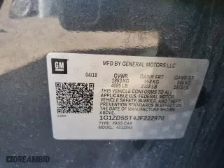 2018 Chevrolet Malibu LT with VIN 1G1ZD5ST4JF222970, listed as a Copart auction lot 47261775 with 118,486 mi miles and Salvage Title. Bid and sale history available at carsss.com. Image 15.