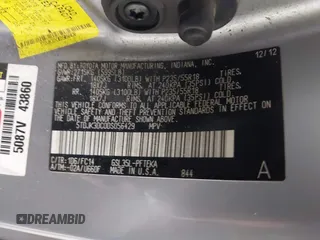 2013 Toyota Sienna LE with VIN 5TDJK3DC0DS056429, listed as a IAAI auction lot 41633193 with 167,321 mi miles and . Bid and sale history available at DreamBid. Image 9.