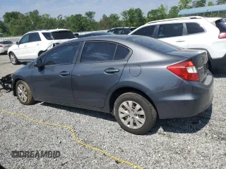 2012 Honda Civic LX с VIN 19XFB2F55CE064582, выставлен на аукционе Copart как лот 56233345 с пробегом 171 996 миль миль и Списание • Salvage title. История ставок и продаж доступна на DreamBid. Изображение 2.