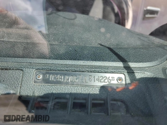 2018 Jeep Wrangler JK Unlimited Sport S with VIN 1C4BJWDG7JL814226, listed as a Copart auction lot 72442484 with 49,658 mi miles and Salvage Title. Bid and sale history available at carsss.com. Image 14.