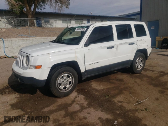 2014 Jeep Patriot Sport with VIN 1C4NJPBB9ED912846, listed as a Copart auction lot 58866985 with 191,195 mi miles and Salvage title. Bid and sale history available at DreamBid. Image 1.