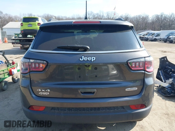 2019 Jeep Compass Latitude with VIN 3C4NJDBB2KT787029, listed as a IAAI auction lot 41704303 with 45,492 mi miles. Bid and sale history available at carsss.com. Image 17.