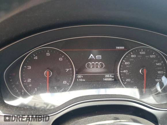 2013 Audi A6 Premium Plus with VIN WAUGGAFC9DN130429, listed as a Copart auction lot 63611005 with 146,580 mi miles and Salvage title. Bid and sale history available at DreamBid. Image 9.
