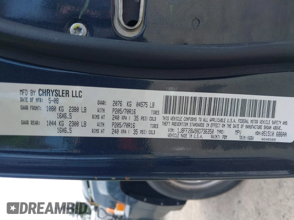 2008 Jeep Patriot Sport с VIN 1J8FF28W98D736350, выставлен на аукционе IAAI как лот 42521726 с пробегом 213 473 миль миль и . История ставок и продаж доступна на DreamBid. Изображение 9.