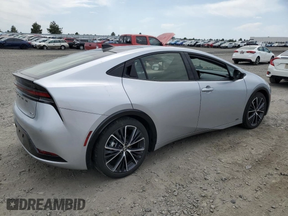 2024 Toyota Prius LE with VIN JTDADABU4R3011917, listed as a Copart auction lot 61184665 with 6,612 mi miles and Salvage title. Bid and sale history available at DreamBid. Image 3.