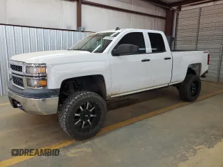 2014 Chevrolet Silverado 1500 Work Truck with VIN 1GCVKPEH7EZ313136, listed as a Copart auction lot 49158825 with 105,461 mi miles and Salvage Title. Bid and sale history available at DreamBid. Image 1.