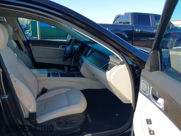 2018 Genesis G80 3.8L with VIN KMHGN4JE5JU245545, listed as a IAAI auction lot 41413528 with 65,707 mi miles. Bid and sale history available at carsss.com. Image 5.
