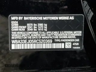 2024 BMW 7 Series 760i xDrive with VIN WBA33EJ05RCS20369, listed as a Copart auction lot 58822485 with 14,554 mi miles and Salvage title. Bid and sale history available at DreamBid. Image 12.