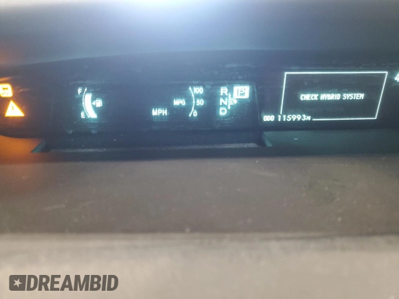 2011 Toyota Prius I with VIN JTDKN3DU1B0256613, listed as a Copart auction lot 55087405 with 115,993 mi miles and Non Repairable. Bid and sale history available at DreamBid. Image 9.