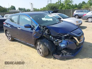 2020 Nissan LEAF SV Plus z VIN 1N4BZ1CP3LC305157, wystawiony jako IAAI lot #42423668 z przebiegiem 16 000 mil mil oraz . Historia ofert i sprzedaży dostępna na DreamBid. Obrazek 1.
