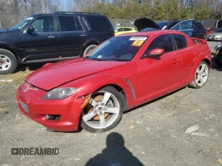2004 Mazda RX-8 with VIN JM1FE173640127536, listed as a Copart auction lot 45384075 with 107,394 mi miles and Salvage Title. Bid and sale history available at carsss.com. Image 1.
