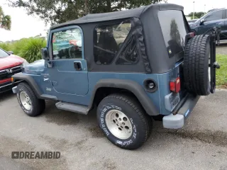 1998 Jeep Wrangler Sport with VIN 1J4FY19S9WP782841, listed as a Copart auction lot 75063524 with 0 mi miles and Non Repairable. Bid and sale history available at carsss.com. Image 2.